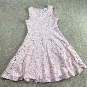 Rare Editions Girls‎ Pink Lace Dress Party Wedding Easter Occasion - Size 10